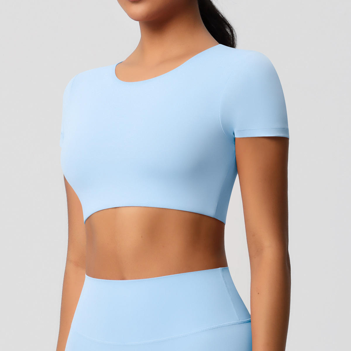 short sleeve-sky blue