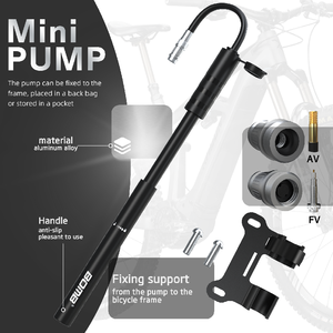 BOMB Aluminum Alloy Bike Pump 2101 100psi Manual Inflation Accessory for <b>Cycling</b> with Nozzle Adapter - Product Image 5