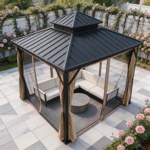 Fabricante Profesional de Gazebos de Aluminio: Pabellón Resistente de 2 Niveles con Techo Ventilado para Proyectos y Resorts - Personalización OEM/ODM - Product Image 1