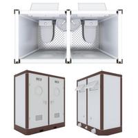 Toilettes Mobiles Portables Préfabriquées Cabine Sanitaire Modulaire Moderne Respirante pour Centres Commerciaux et Supermarchés