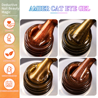 HONEY GIRL LED Fuente Variedad Pegamento Nail Art Barniz brillante Diseño 15ml ÁMBAR Ojo de gato Arco Iris Magnético UV Gel Esmalte de uñas