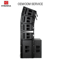 HYANKA PL-210 Altavoces de arreglo lineal activos de plástico de 2x10 pulgadas, amplificador Clase D de 450W RMS, arreglo lineal profesional para escenario
