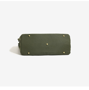 Borsa da Viaggio Grande Strutturata e Resistente di Marca di Moda, Borsa Tote Quadrata in Tela Organica con Chiusura a Lucchetto, Lussuosa Borsa da Donna - Product Image 5