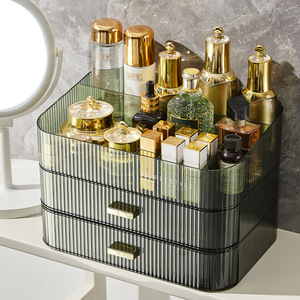 <b>Drawer</b> Style Desktop Cosmetic Organizer With <b>Drawers</b> Multi Compartment <b>Storage</b> Box For Makeup Lipstick Face Mask Holders - Product Image 1