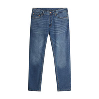 Jeans en denim décontractés à jambe droite, pantalons confortables et durables pour hommes, vêtements de tous les jours, vêtements de mode, fabrication sur mesure OEM, vente en gros