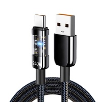 Cable de Carga Rápida USB a Tipo C de 240w 6a para Luces LED, Transferencia de Datos y Carga Rápida 2026