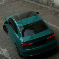 Vinyle de recouvrement automobile en PET PVC TPU moulé, ultra brillant, vert Crystal Storm, 1,52x18m/5x60ft, un rouleau complet, vente en gros, direct usine