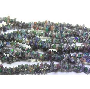 Opale éthiopienne noire naturelle faite à la main 16 pouces de forme brute polie accessoire unique et accrocheur - Product Image 1