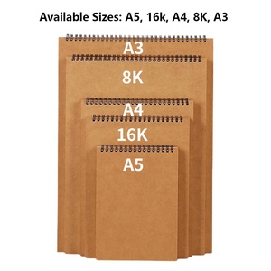Carnets de croquis à couverture rigide en spirale, formats A5, 16K, A4, <span class=keywords><strong>8K</strong></span>, A3, logo personnalisé imprimé, carnet de dessin au crayon - Product Image 2