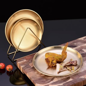 Stainless Steel Plate Rack Round With Stand For Kitchen Dish Draining - Product Image 3