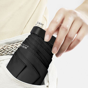 Ô Dù Du Lịch Siêu Nhỏ Cho Nữ, Ô Nhôm Mini Gấp 5 Màu Đen - Product Image 3