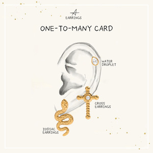 Snake <b>Stud</b> <b>Earrings</b> Gold Plated Stainless Steel Cross Zircon Jewelry For Women Gift Fashion <b>Earrings</b> - Product Image 4
