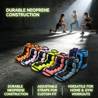 Poids de cheville réglables unisexes en néoprène durable et écologique, multicolores, avec logo personnalisé, pour yoga, marche et course à pied
