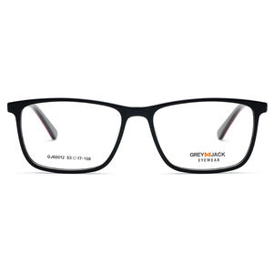 Montures de lunettes gris-noir, rectangulaires, monture complète, en acétate, unisexe, tendance mode adulte 60012 - Product Image 5