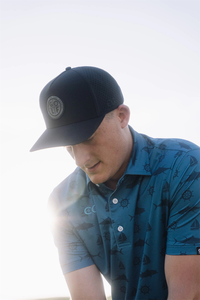 Gorra de Golf con parche de goma impermeable OEM, gorra de rendimiento, gorra Snapback, gorra de béisbol de Golf con agujero cortado con láser, gorra de poliéster para hombres - Product Image 5