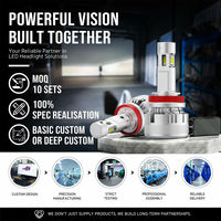 Ampoule de phare LED ultra-lumineuse GVIEW, vente directe usine, P19W H8 H11, triple dissipateur externe, ventilateur de refroidissement, tube en cuivre