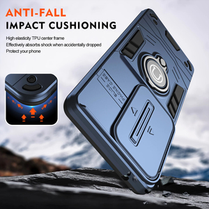 Armor Camshied cubierta de lente deslizante a prueba de golpes para Xiaomi Redmi 13 A3 Note13 4G Note 13 <span class=keywords><strong>Pro</strong></span> Plus 5G anillo soporte magnético funda - Product Image 4