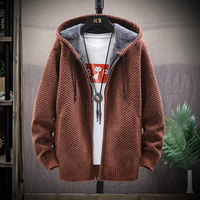 Chaqueta de Punto con Cierre y Diseño de Logotipo Personalizado, Chaqueta de Invierno de Punto, Estilo Casual, Chaqueta de Punto Extra Grande, Sudadera Jacquard para Hombre