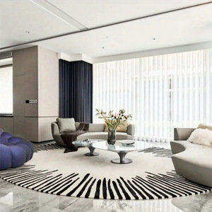 Tappeto di Lusso in Stile Francese, Morbido Poliestere Antiscivolo, Facile da Pulire, per <span class=keywords><strong>Soggiorno</strong></span> e Camera da Letto, <span class=keywords><strong>Arredamento</strong></span> <span class=keywords><strong>Moderno</strong></span> - Product Image 1