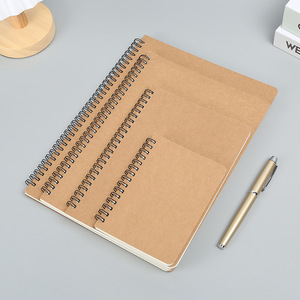 Siêu Lớn <span class=keywords><strong>A4</strong></span> Tùy Chỉnh Sinh Viên Xoắn Ốc Máy Tính Xách Tay Đơn Giản Kraft Cuộn Dây Giấy Cuốn Sách Với Đường Ngang Sai Chủ Đề Đặt Trống Notepad - Product Image 2