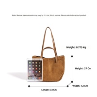 Sac fourre-tout en cuir véritable de luxe fait main, style minimaliste, luxe discret, double anse, sac à bandoulière pour femme avec pochette