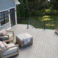 Revêtement de terrasse en WPC durable, écologique et nécessitant peu d'entretien pour l'extérieur, la cour, la terrasse, la piscine, les hôtels commerciaux, les résidences, les villas et les sous-sols