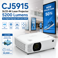 Affichage numérique CJ5915, projecteur laser 3LCD 4K, 5200 lumens avec haute luminosité