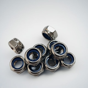 Mạ kẽm Nylon khóa máy giặt, 304 thép không gỉ Nylon khóa <span class=keywords><strong>Nut</strong></span>, hình lục giác bên ngoài <span class=keywords><strong>Nut</strong></span>, chống nới lỏng và chống trượt - Product Image 1