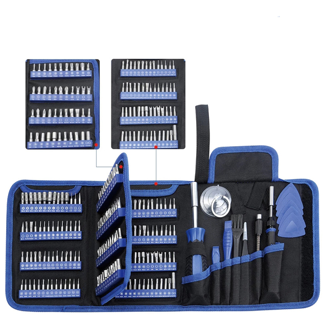 HONGYI 128 in 1 Magnetic Electronics Repair Tool Set Phone Repair Kit Professional Laptop Repair Screw Bracelet Screwdriver Set