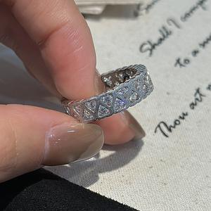 Bague en argent pur S925 brossé en forme de cœur, romantique, vintage, plaquée or 18 carats, incrustée de zircon ouvert, design simple et original - Product Image 4