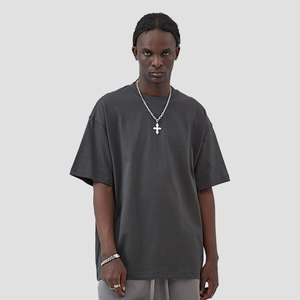 เสื้อยืดโอเวอร์ไซส์ถักผ้าฝ้าย100% ของผู้ชาย - Product Image 3