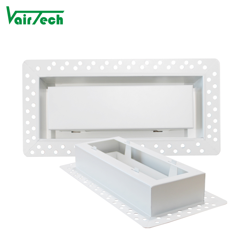 Ventilação Hvac Metal Branco nivelado parede ventilação de teto 4x10 Metal exaustão drywall montagem ventilação