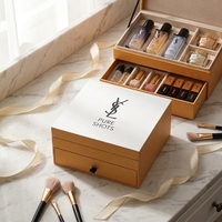 Boîte cadeau de luxe personnalisée pour cosmétiques, en carton rigide, avec compartiment et plateau, pour ensemble de soins de la peau et maquillage, logo personnalisé