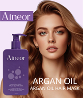 Masker Rambut Aineor Argan Oil 380g Keratin Jojoba Aloe Vera Perawatan Mendalam Memperbaiki Rambut Rusak dan Kering