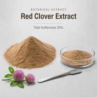 Extrait de trèfle rouge naturel en poudre, vitamine C, qualité alimentaire, pour l'équilibre hormonal féminin, en flacon