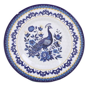 Southern European Style Melamine Dinnerware Set Round Dishwasher Safe Daily Use Plate Bowl Cup Set - Product Image 1