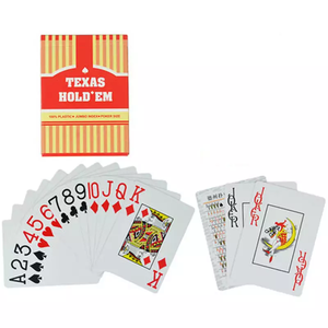 Texas Hold Em Pvc Big Font Word Vàng Đỏ Xanh Xanh Cà Phê Bán 100% Nhựa Tùy Chỉnh In Ấn Poker <span class=keywords><strong>Cards</strong></span> <span class=keywords><strong>Playing</strong></span> <span class=keywords><strong>Cards</strong></span> - Product Image 6