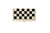 Jeu d'échecs et de dames promotionnel personnalisé 3-en-1 en bois imprimé sérigraphié pour compagnons de jeu