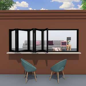 Barra de cocina de aluminio, horizontal, interno, Bifold Up, <span class=keywords><strong>ventanas</strong></span> plegables de vidrio - Product Image 5