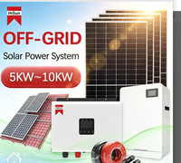 Système de stockage d'énergie solaire photovoltaïque hors réseau 10KW 20KW 30KW, kit complet avec panneaux, onduleur hors réseau, batterie au lithium pour l'Afrique