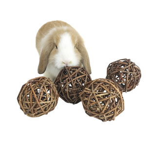 Palle da masticare salice giocattolo eco-friendly tutto naturale per piccoli animali domestici come conigli criceti cincillà - Product Image 2