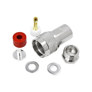 Abrazadera de conector UHF macho PL259 para Cable RG58 50 Ohm chapado en oro para antena CB Radio Ham comunicación marina - Product Image 5