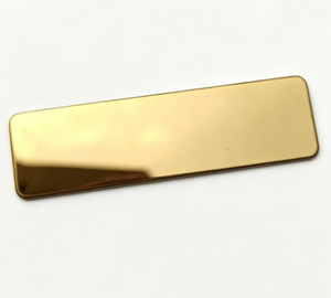 Hot Sell Stainless Steel Name Engravable Blank <b>Rectangular</b> Laser Engraving Brushed <b>Mirror</b> Metal Badge Plate Nameplate Tag - Product Image 2