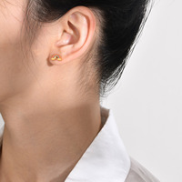 Doux acier inoxydable mignon arc-en-ciel fraise boucle d'oreille plaqué or créatif nuage forme boucle d'oreille pour les femmes tenue quotidienne