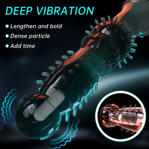 Vibrating Silicone Cock Sleeve, <strong>Anal</strong> Dildo Cock Ring, Penis Extender <strong>Male</strong> Girth Enhancement Realistic Dildo Penis Pump Sex <strong>Toy</strong> - Product Image 2