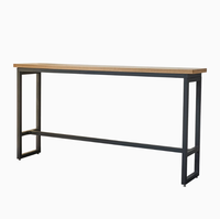 Tables hautes de bar en bois modernes, ensemble de chaises pour manger, café de restauration rapide, thé au lait, cantine, pour hôtels, écoles, salons