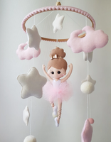 Mobile pour bébé danseuse de ballet fille mobile pour crèche fée berceau mobile pour fille ballerine mobile suspendu