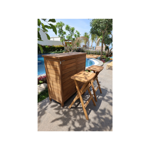 ยกระดับการสังสรรค์กลางแจ้งด้วยชุดบาร์ตาฮิติ ผลิตจากไม้สักขัดเงาอย่างดี โดดเด่นด้วยดีไซน์ทันสมัยและสีธรรมชาติที่เข้มข้น - Product Image 2