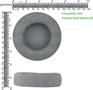 Almohadillas de repuesto de lino cómodas para auriculares <span class=keywords><strong>Corsair</strong></span> <span class=keywords><strong>Virtuoso</strong></span> RGB, <span class=keywords><strong>Virtuoso</strong></span> RGB Wireless SE, <span class=keywords><strong>Virtuoso</strong></span> RGB Wireless XT - Product Image 6