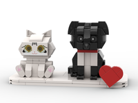 Set de Bloques de Construcción de Plástico ABS Educativos Personalizados para Gatos y Perros, Juguete Creativo DIY, Regalo para Mascotas, Modelo de Exhibición de Mascotas OEM ODM, Bloques de Animales